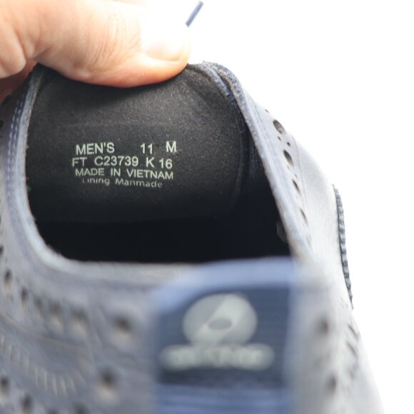 Cole Haan Zerogrand Men\'s Size 11 M Navy Blue Wingtip Oxfords Dress Shoes C23739